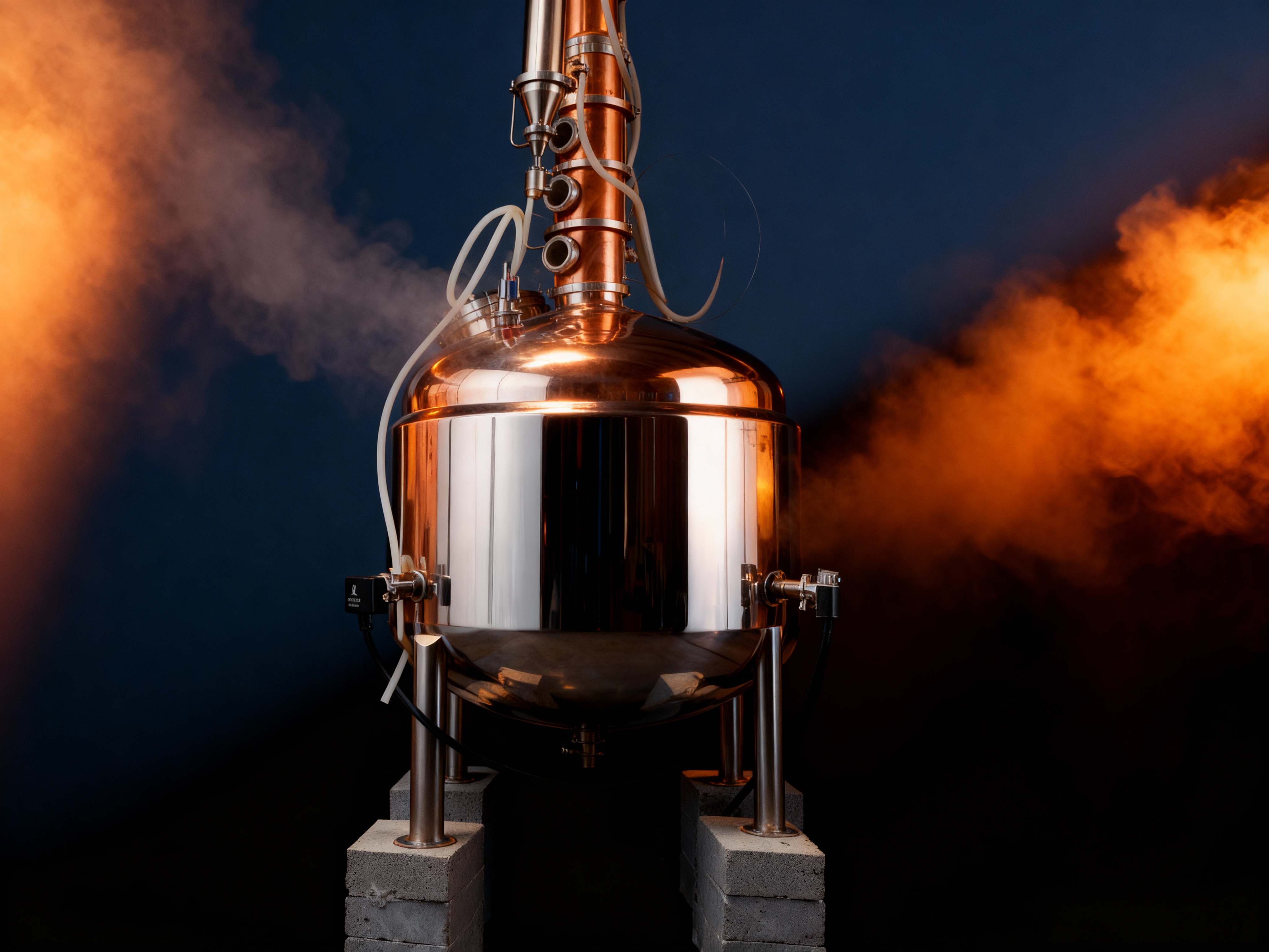 Copper still distillation process